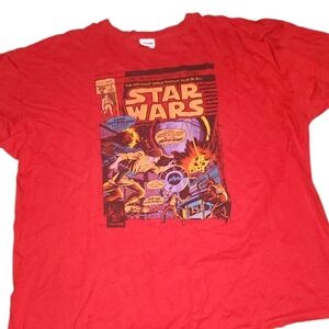 Vintage Star Wars Comicbook Cover Red Short Sleeve Tee